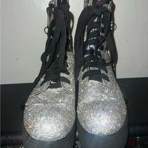 Dolls Kill POSTER GRL Billionaire Bling Combat Boots